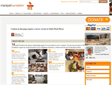Tablet Screenshot of manipalfoundation.in